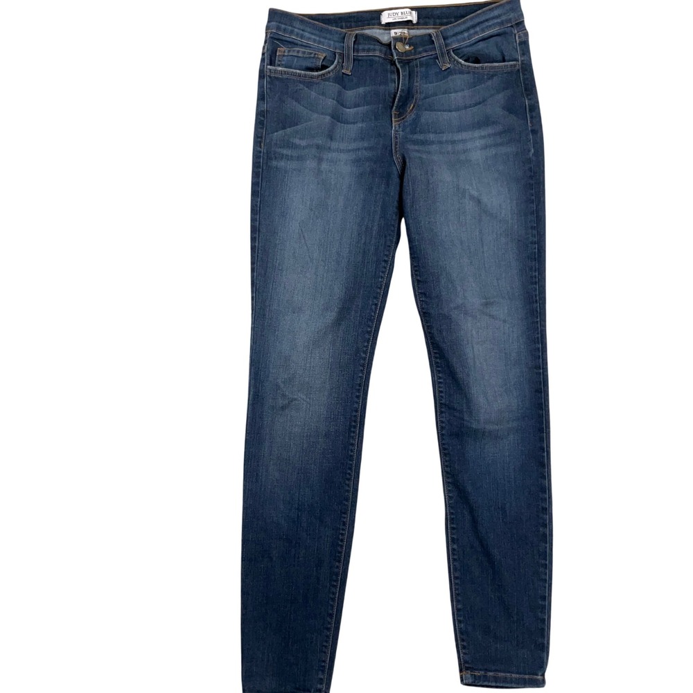 Judy Blue LA Jeans Women 9/29 Blue JB8390MD Whisker Skinny Stretch‎ Denim USA